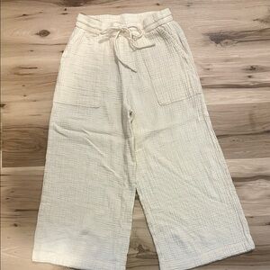Universal Thread Cream Wide-Leg Drawstring Pants